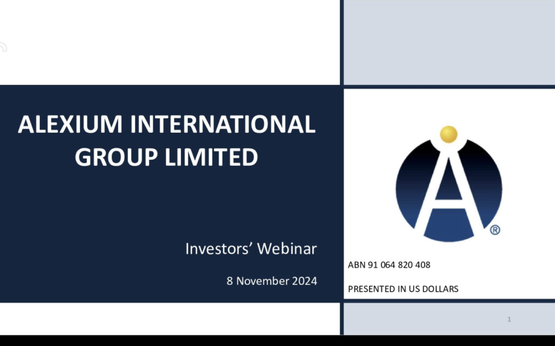 Alexium 2024 Investor Webinar - 08 November 2024